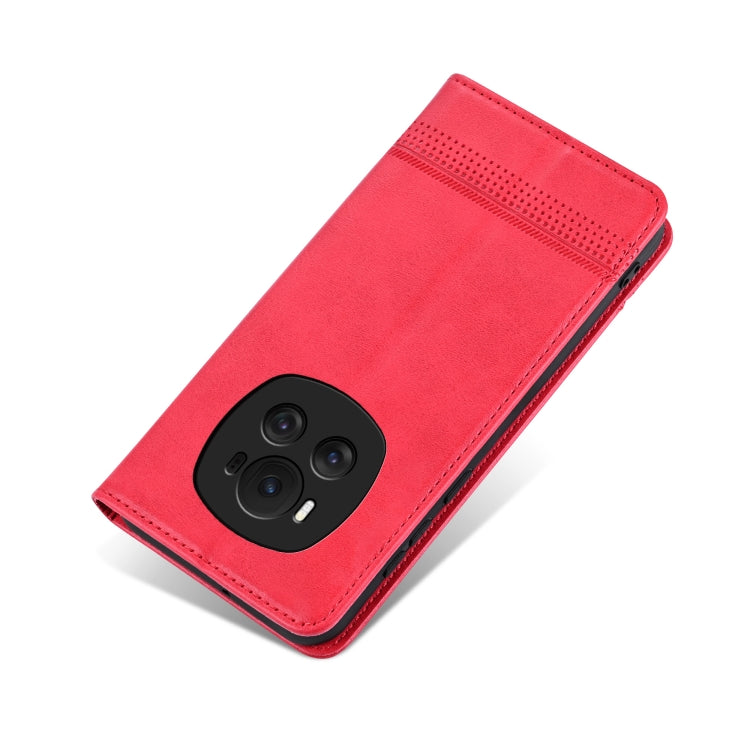 For Honor Magic6 AZNS Magnetic Calf Texture Flip Leather Phone Case(Red) - Honor Cases by AZNS | Online Shopping UK | buy2fix