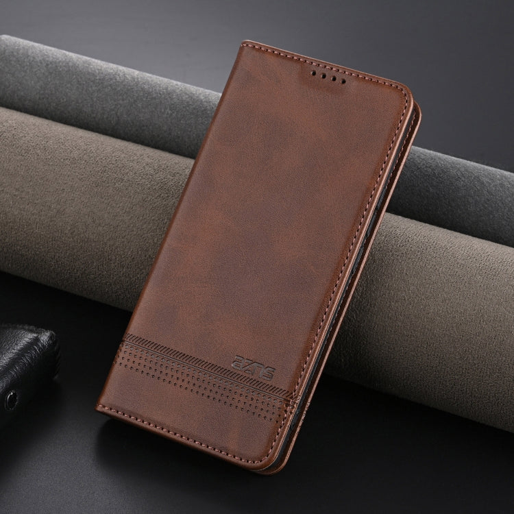 For Honor 200 AZNS Magnetic Calf Texture Flip Leather Phone Case(Dark Brown) - Honor Cases by AZNS | Online Shopping UK | buy2fix