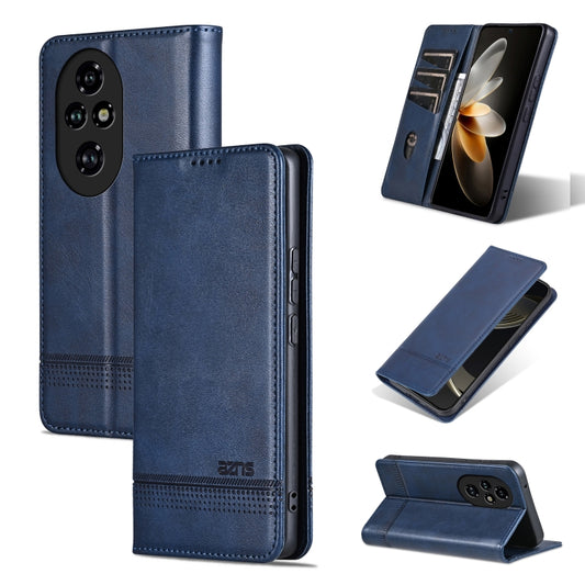 For Honor 200 AZNS Magnetic Calf Texture Flip Leather Phone Case(Dark Blue) - Honor Cases by AZNS | Online Shopping UK | buy2fix