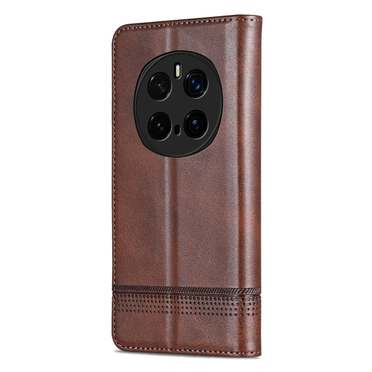 For Honor Magic7 Pro AZNS Magnetic Calf Texture Flip Leather Phone Case(Dark Brown) - Honor Cases by AZNS | Online Shopping UK | buy2fix