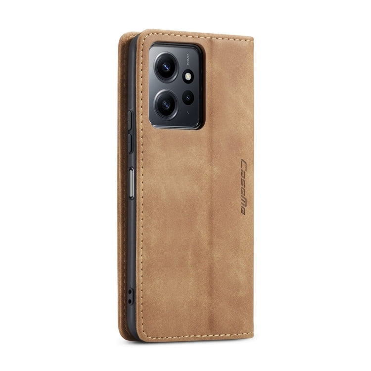 For Xiaomi Redmi Note 12 4G Global CaseMe 013 Multifunctional Horizontal Flip Leather Phone Case(Brown) - Xiaomi Cases by CaseMe | Online Shopping UK | buy2fix