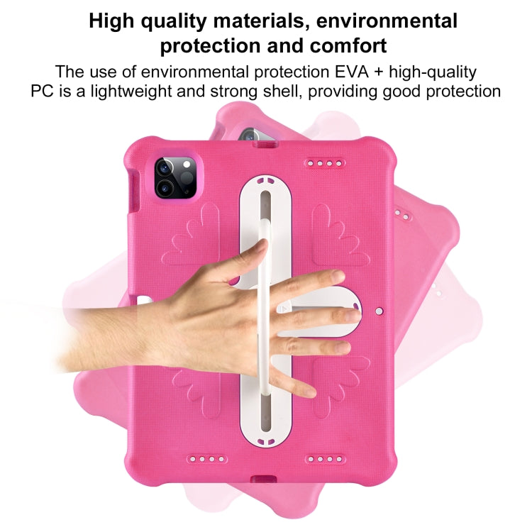 Shield 360 Rotation Handle EVA Shockproof PC Tablet Case For iPad Air 11 2024/Pro 11 2018/2020/2021/Air 4/Air 5 10.9(Rose Red Beige) - iPad Pro 11 (2022/2021) Cases by buy2fix | Online Shopping UK | buy2fix