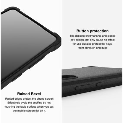 For Sony Xperia 1 V imak Shockproof Airbag TPU Phone Case(Matte Black) - Sony Cases by imak | Online Shopping UK | buy2fix