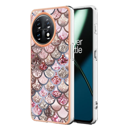 For OnePlus 11 Electroplating IMD TPU Phone Case(Pink Scales) - OnePlus Cases by buy2fix | Online Shopping UK | buy2fix