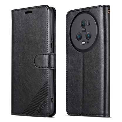 For Honor Magic5 AZNS Sheepskin Texture Flip Leather Phone Case(Black) - Honor Cases by AZNS | Online Shopping UK | buy2fix