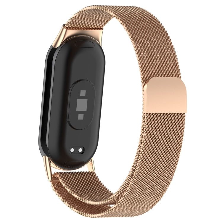 For Xiaomi Mi Band 8 Milanese Metal Watch Band(Rose Gold) - Watch Bands by buy2fix | Online Shopping UK | buy2fix