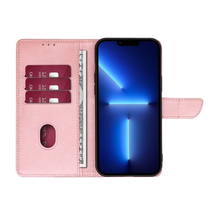 For Blackview A52 Calf Texture Buckle Flip Leather Phone Case(Rose Gold) - More Brand by buy2fix | Online Shopping UK | buy2fix