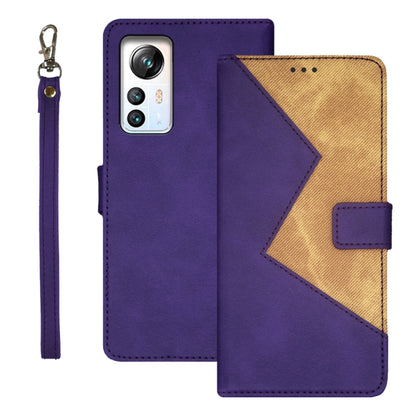 For Blackview A85 idewei Two-color Splicing Leather Phone Case(Purple) - More Brand by idewei | Online Shopping UK | buy2fix