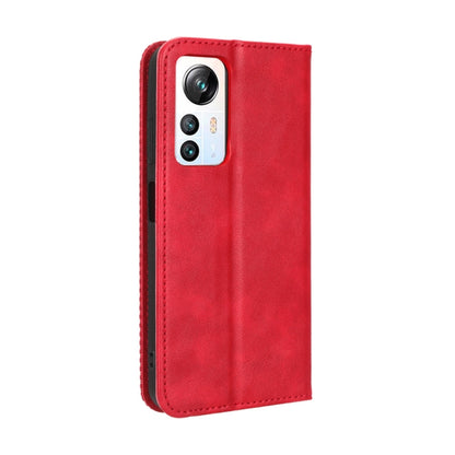 For Blackview A85 Magnetic Buckle Retro Texture Leather Phone Case(Red) - More Brand by buy2fix | Online Shopping UK | buy2fix