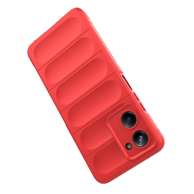 For Realme 10 Pro 5G Magic Shield TPU + Flannel Phone Case(Red) - Realme Cases by buy2fix | Online Shopping UK | buy2fix