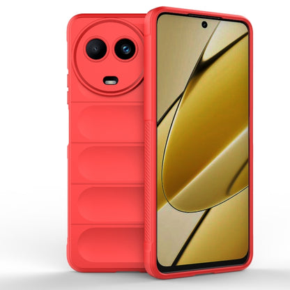 For Realme 11 5G Global Magic Shield TPU + Flannel Phone Case(Red) - Realme Cases by buy2fix | Online Shopping UK | buy2fix