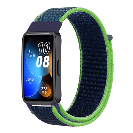 For Huawei Band 8 16mm Woven Nylon Loop Watch Band(Lime Green) - Watch Bands by buy2fix | Online Shopping UK | buy2fix