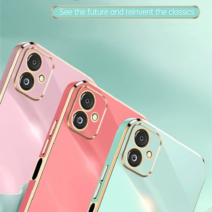 For Samsung Galaxy F14 5G XINLI Straight Edge 6D Electroplate TPU Phone Case(Pink) - Galaxy Phone Cases by XINLI | Online Shopping UK | buy2fix