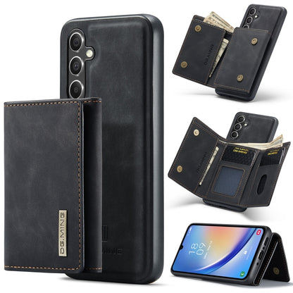 For Samsung Galaxy A34 5G DG.MING M1 Series 3-Fold Multi Card Wallet + Magnetic Phone Case(Black) - Galaxy Phone Cases by DG.MING | Online Shopping UK | buy2fix