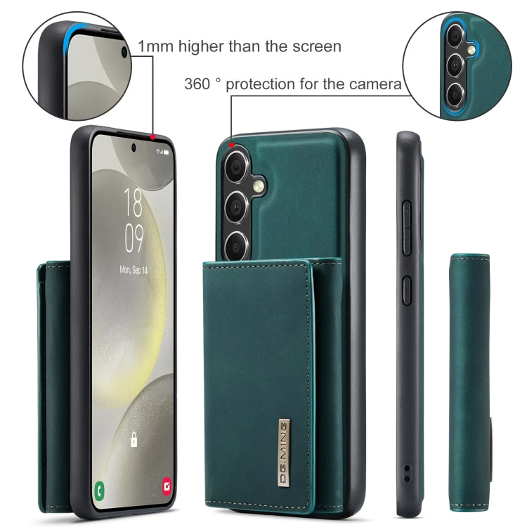 For Samsung Galaxy S24 5G DG.MING M1 Series 3-Fold Multi Card Wallet + Magnetic Phone Case(Green) - Galaxy S24 5G Cases by DG.MING | Online Shopping UK | buy2fix