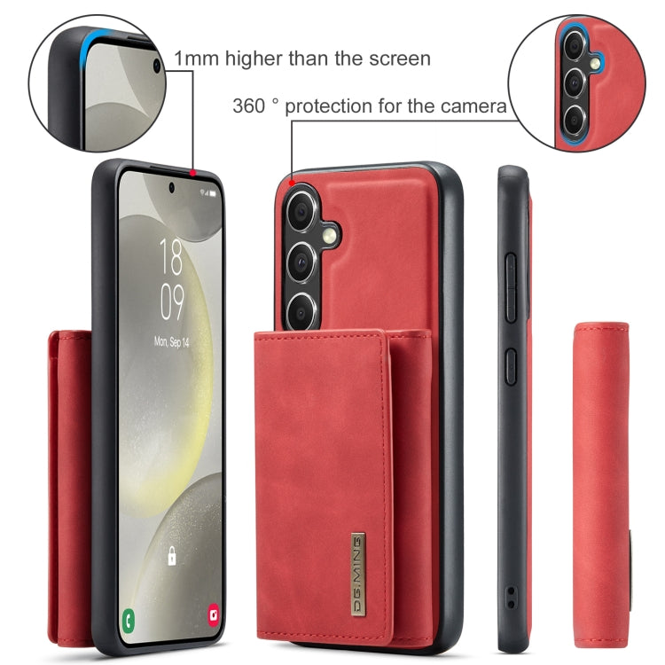 For Samsung Galaxy S24+ 5G DG.MING M1 Series 3-Fold Multi Card Wallet + Magnetic Phone Case(Red) - Galaxy S24+ 5G Cases by DG.MING | Online Shopping UK | buy2fix