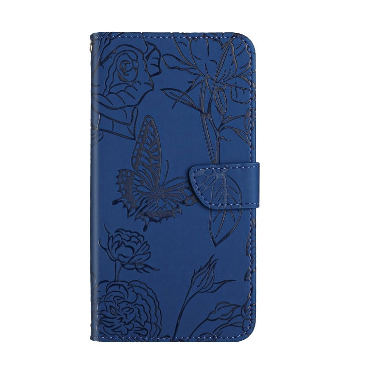 For Xiaomi 14 Ultra Skin Feel Butterfly Embossed Flip Leather Phone Case(Blue) - 14 Ultra Cases by buy2fix | Online Shopping UK | buy2fix