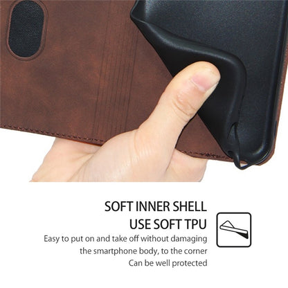 For Xiaomi Redmi Turbo 3 5G Skin Feel Magnetic Leather Phone Case(Dark Brown) - 13 Ultra Cases by buy2fix | Online Shopping UK | buy2fix
