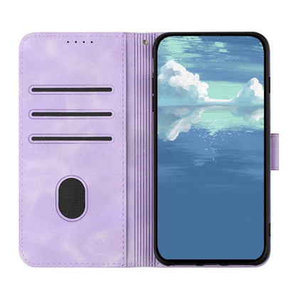 For Google Pixel 9 Line Pattern Skin Feel Leather Phone Case(Light Purple) - Google Cases by buy2fix | Online Shopping UK | buy2fix