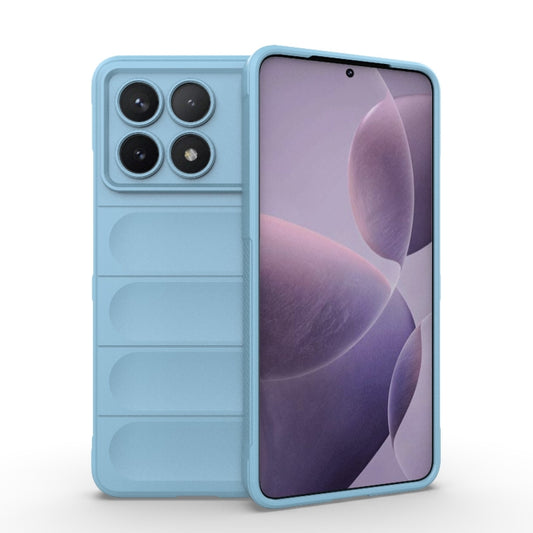 For Xiaomi Redmi K70 / K70 Pro 5G Magic Shield TPU + Flannel Phone Case(Light Blue) - K70 Pro Cases by buy2fix | Online Shopping UK | buy2fix