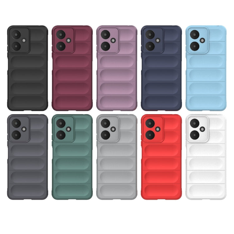 For Xiaomi Redmi 13C 5G Magic Shield TPU + Flannel Phone Case(Red) - 13C Cases by buy2fix | Online Shopping UK | buy2fix