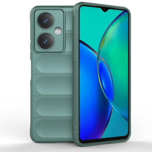 For vivo Y27 4G Global Magic Shield TPU + Flannel Phone Case(Dark Green) - vivo Cases by buy2fix | Online Shopping UK | buy2fix