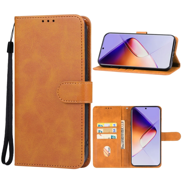 For Infinix Note 40 Pro Leather Phone Case(Brown) - Infinix Cases by buy2fix | Online Shopping UK | buy2fix