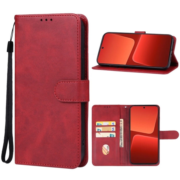 For Xiaomi 14 Leather Phone Case(Red) - Xiaomi Cases by buy2fix | Online Shopping UK | buy2fix