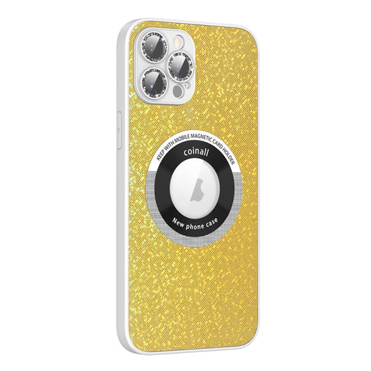 For iPhone 11 Colorful Glitter Magnetic Magsafe TPU + PC Phone Case(Bright Yellow) - iPhone 11 Cases by buy2fix | Online Shopping UK | buy2fix