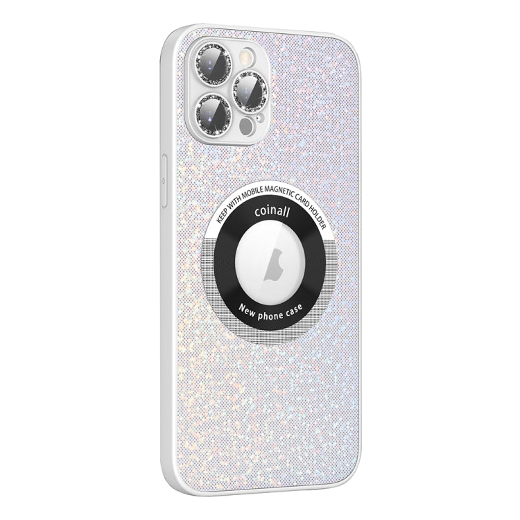 For iPhone 11 Pro Colorful Glitter Magnetic Magsafe TPU + PC Phone Case(White) - iPhone 11 Pro Cases by buy2fix | Online Shopping UK | buy2fix