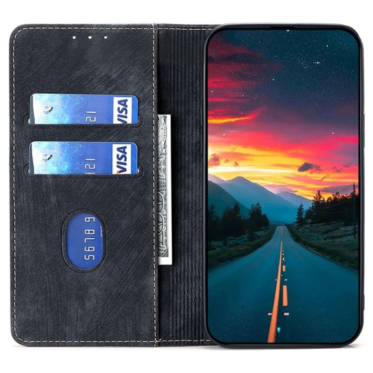 For Xiaomi Redmi K60 Ultra RFID Anti-theft Brush Magnetic Leather Phone Case(Black) - Redmi K60 Ultra Cases by buy2fix | Online Shopping UK | buy2fix