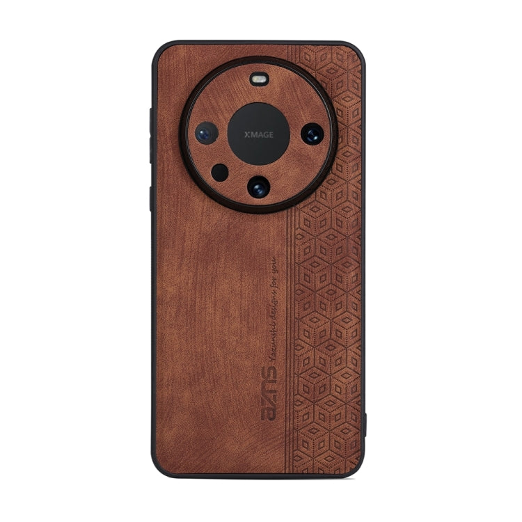 For Huawei Mate 60 Pro AZNS 3D Embossed Skin Feel Phone Case(Brown) - Huawei Cases by AZNS | Online Shopping UK | buy2fix