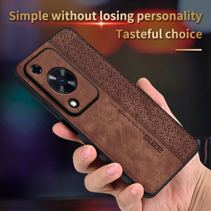 For Huawei Enjoy 70 AZNS 3D Embossed Skin Feel Phone Case(Brown) - Huawei Cases by AZNS | Online Shopping UK | buy2fix