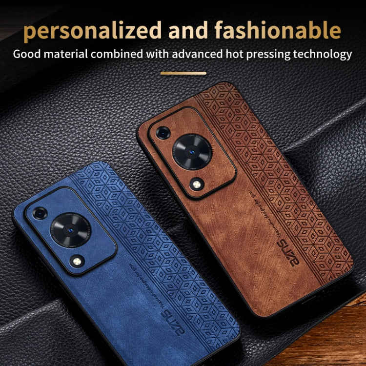 For Huawei Enjoy 70 AZNS 3D Embossed Skin Feel Phone Case(Brown) - Huawei Cases by AZNS | Online Shopping UK | buy2fix