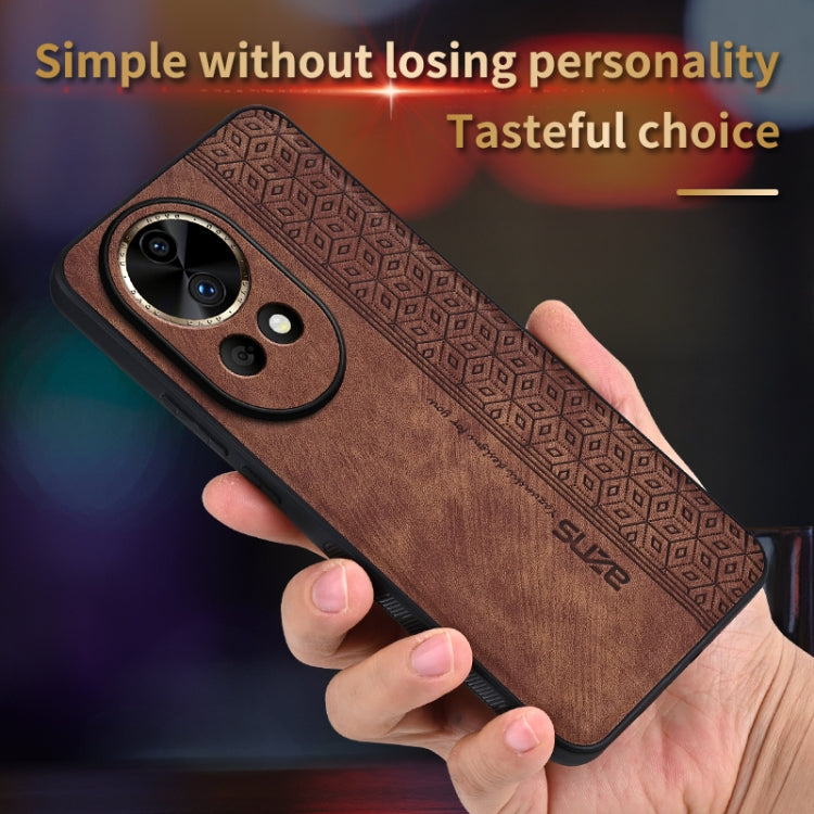 For Huawei nova 12 Pro AZNS 3D Embossed Skin Feel Phone Case(Black) - Huawei Cases by AZNS | Online Shopping UK | buy2fix