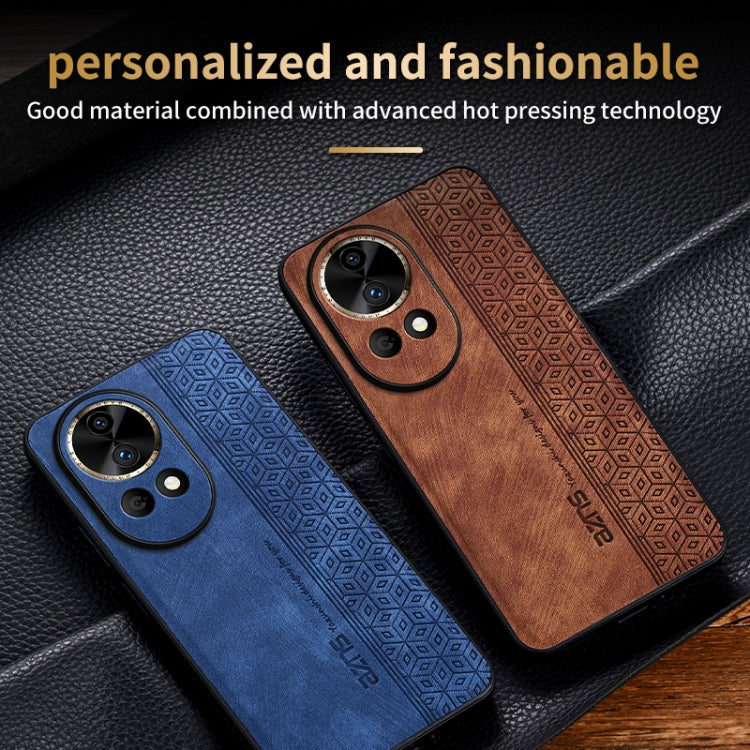 For Huawei nova 12 Pro AZNS 3D Embossed Skin Feel Phone Case(Purple) - Huawei Cases by AZNS | Online Shopping UK | buy2fix