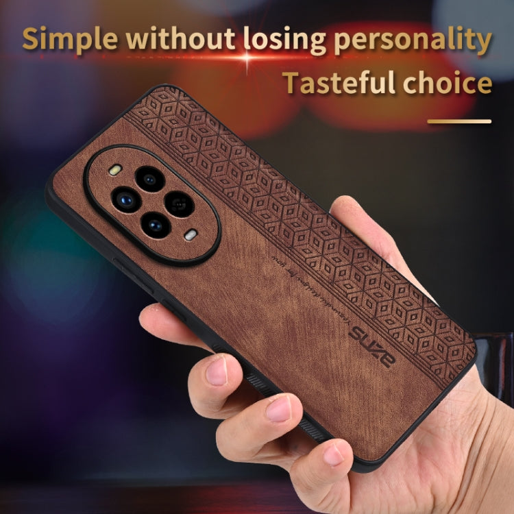 For Huawei nova 13 Pro AZNS 3D Embossed Skin Feel Phone Case(Brown) - Huawei Cases by AZNS | Online Shopping UK | buy2fix