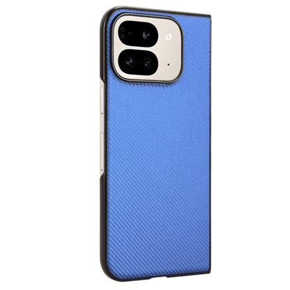 For Google Pixel 9 Pro Fold PU Leather PC Phone Case(Blue) - Google Cases by buy2fix | Online Shopping UK | buy2fix