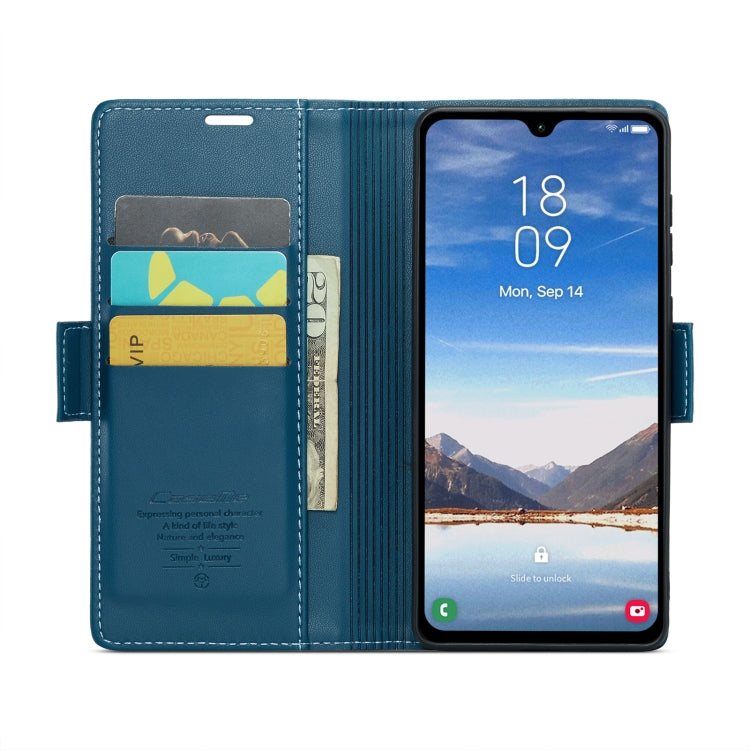 For Samsung Galaxy A05s CaseMe 023 Butterfly Buckle Litchi Texture RFID Anti-theft Leather Phone Case(Blue) - Galaxy Phone Cases by CaseMe | Online Shopping UK | buy2fix