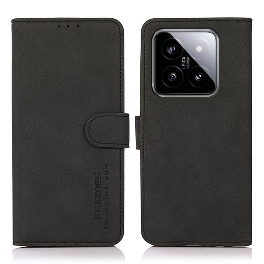 For Xiaomi 14 Pro KHAZNEH Matte Texture Leather Phone Case(Black) - 14 Pro Cases by buy2fix | Online Shopping UK | buy2fix