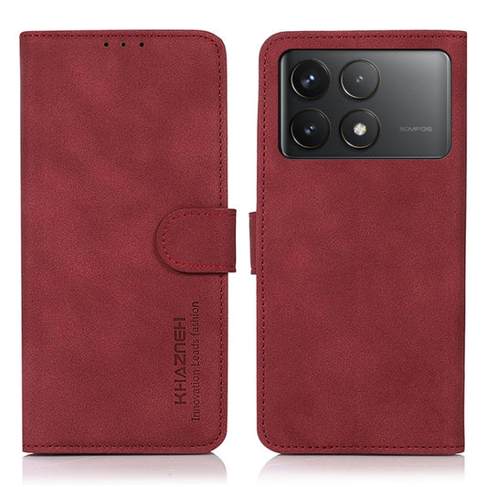 For Xiaomi Redmi K70 5G / K70 Pro 5G KHAZNEH Matte Texture Leather Phone Case(Red) - K70 Cases by buy2fix | Online Shopping UK | buy2fix