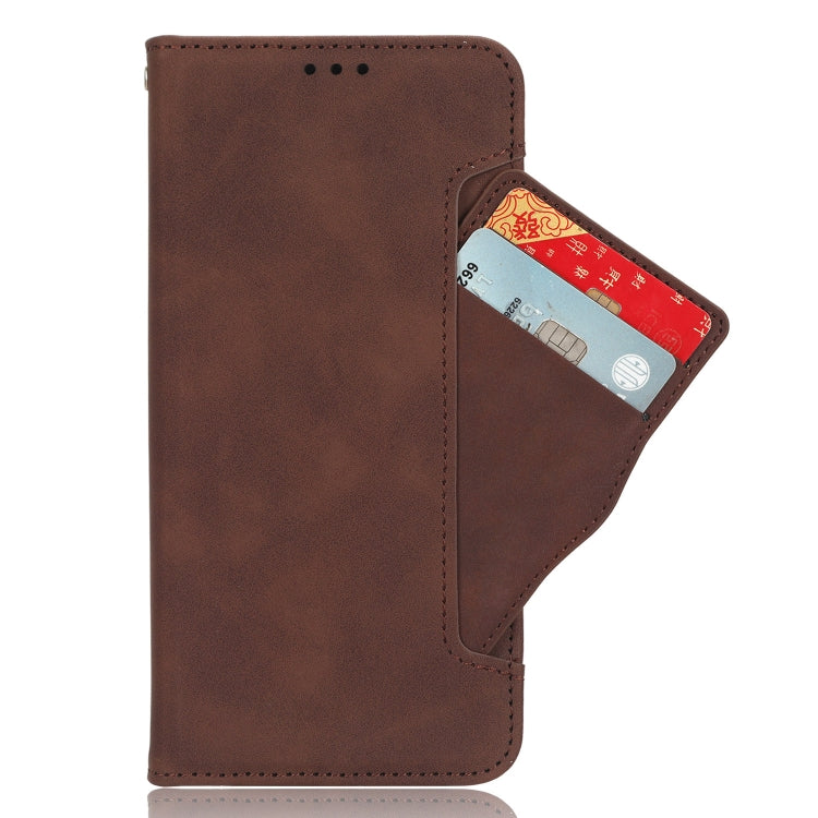 For Motorola Edge 2024 5G Skin Feel Calf Texture Card Slots Leather Phone Case(Brown) - Motorola Cases by buy2fix | Online Shopping UK | buy2fix