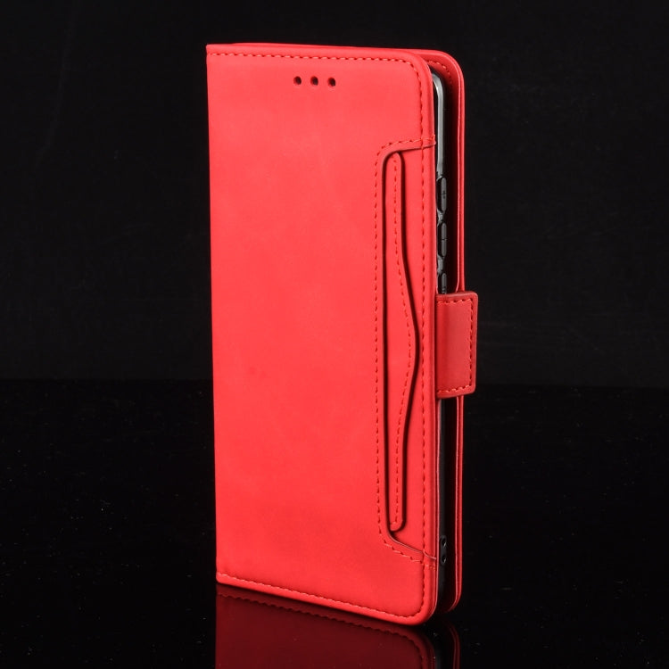 For Google Pixel 9 Skin Feel Calf Texture Card Slots Leather Phone Case(Red) - Google Cases by buy2fix | Online Shopping UK | buy2fix