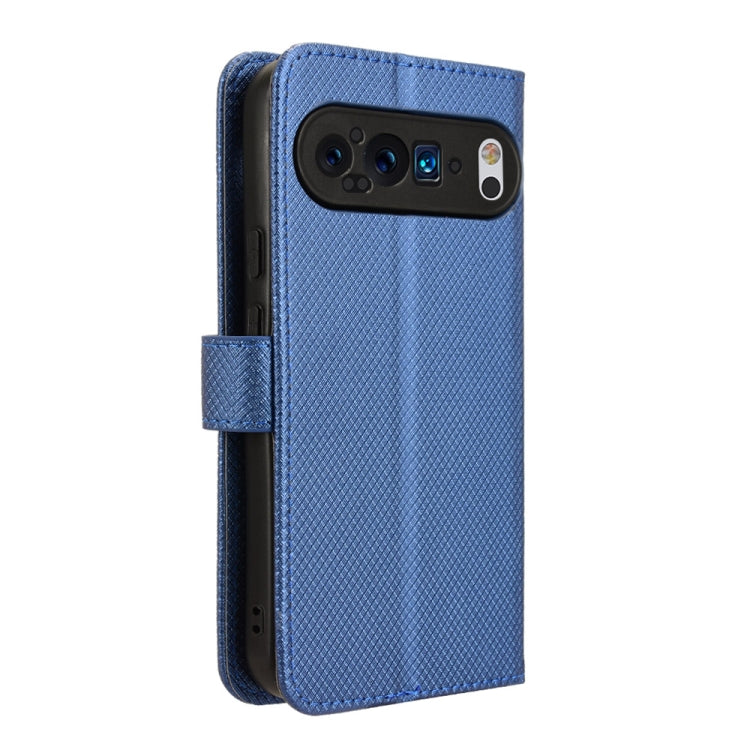 For Google Pixel 9 Diamond Texture Leather Phone Case(Blue) - Google Cases by buy2fix | Online Shopping UK | buy2fix