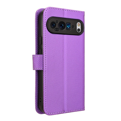 For Google Pixel 9 Diamond Texture Leather Phone Case(Purple) - Google Cases by buy2fix | Online Shopping UK | buy2fix