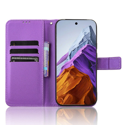 For Google Pixel 9 Diamond Texture Leather Phone Case(Purple) - Google Cases by buy2fix | Online Shopping UK | buy2fix