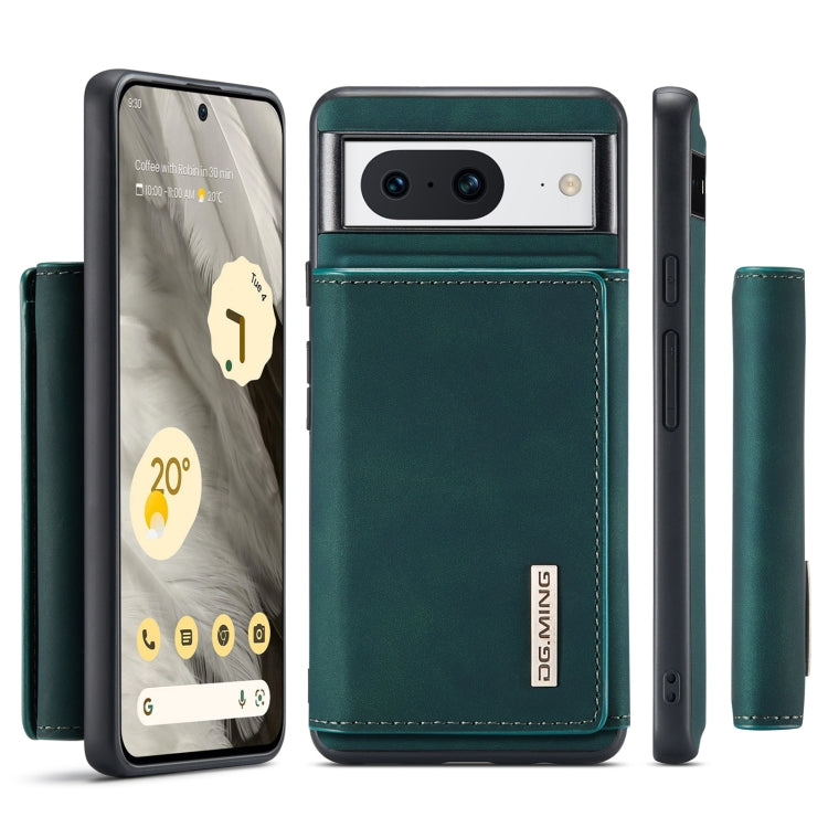 For Google Pixel 8 DG.MING M1 Series 3-Fold Multi Card Wallet + Magnetic Phone Case(Green) - Google Cases by DG.MING | Online Shopping UK | buy2fix