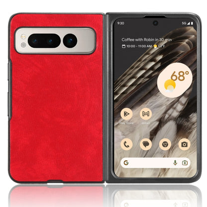 For Google Pixel Fold Litchi Texture Back Cover Phone Case(Red) - Google Cases by buy2fix | Online Shopping UK | buy2fix