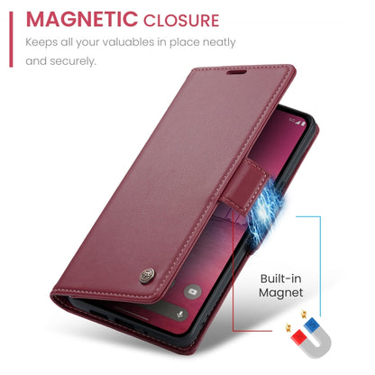 For Google Pixel 9 Pro XL CaseMe 023 Butterfly Buckle Litchi Texture RFID Anti-theft Leather Phone Case(Wine Red) - Google Cases by CaseMe | Online Shopping UK | buy2fix