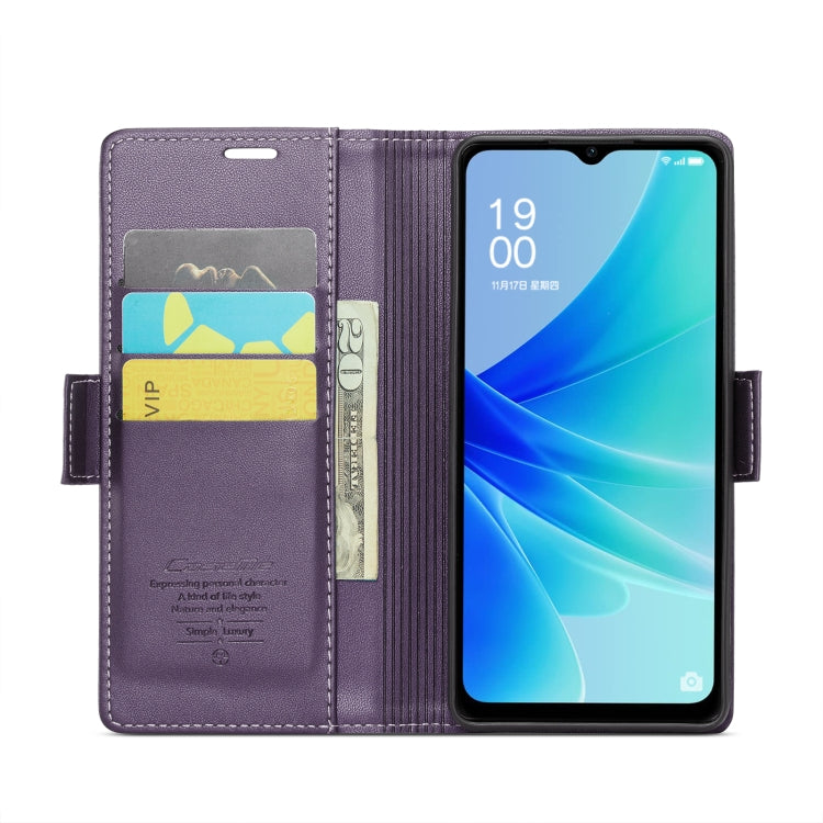 For OPPO A77 4G Global / A57e 4G CaseMe 023 Butterfly Buckle Litchi Texture RFID Anti-theft Leather Phone Case(Pearly Purple) - OPPO Cases by CaseMe | Online Shopping UK | buy2fix